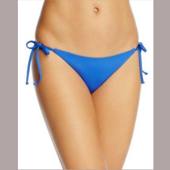 NWT $38 Becca Color Code Side Tie Bikini Bottoms in TBL‎ Blue [SZ Large ] - Picture 1 of 8